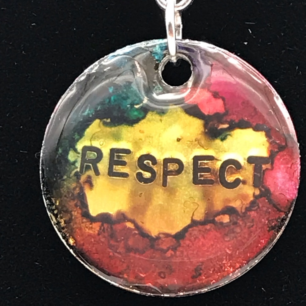 Original one-of-a-kind stamped necklace